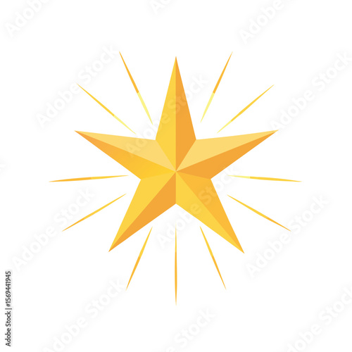 Radiant Glowing Star as Central Decoration