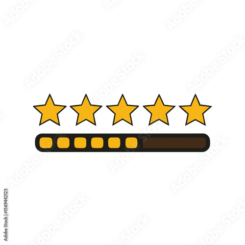 Five Star Rating Meter Template for Review Display