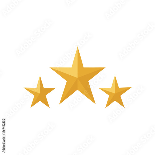 Golden Rising Star Concept Symbol for Success