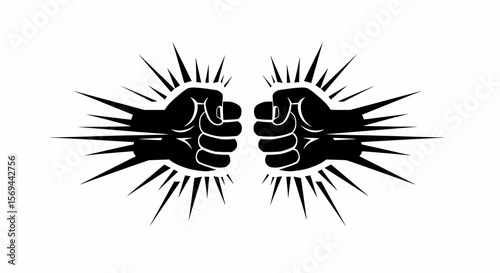 Confronting Fists with Radiating Energy Burst