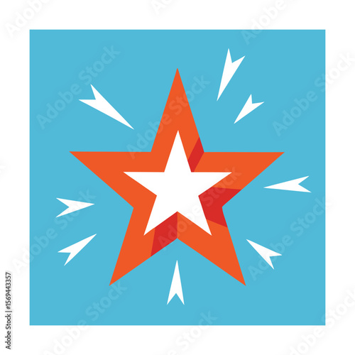 Star Explosion Graphic with Radiating Burst