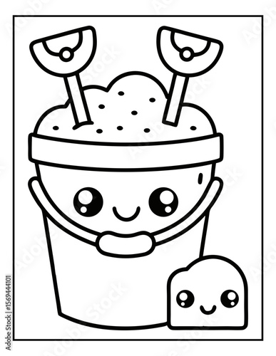 vector illustration of a coloring page for kids