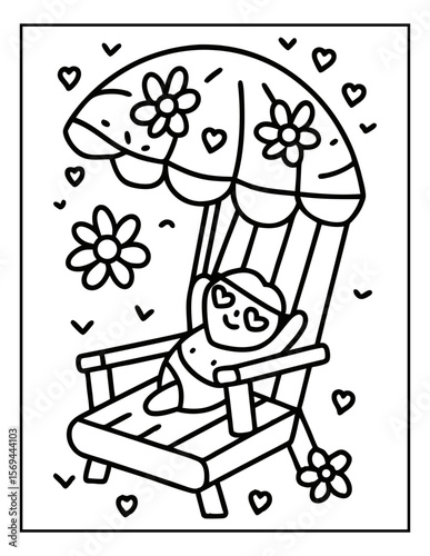 vector illustration of a coloring page for kids