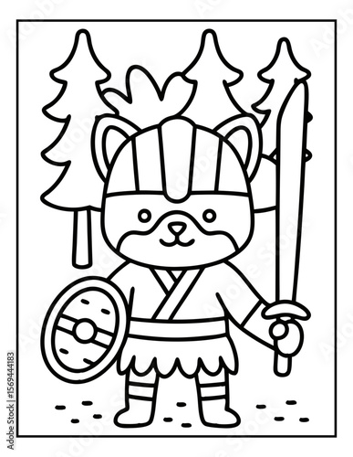 vector illustration of a coloring page for kids