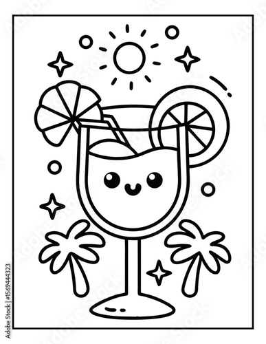 vector illustration of a coloring page for kids