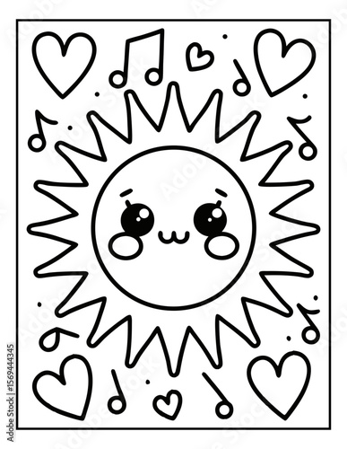 vector illustration of a coloring page for kids