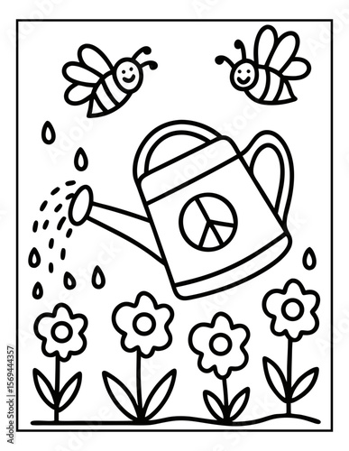 vector illustration of a coloring page for kids