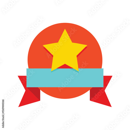 Ribbon Award with Central Star