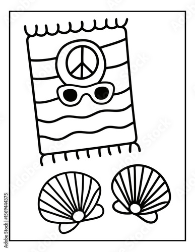 vector illustration of a coloring page for kids