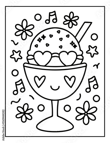 vector illustration of a coloring page for kids