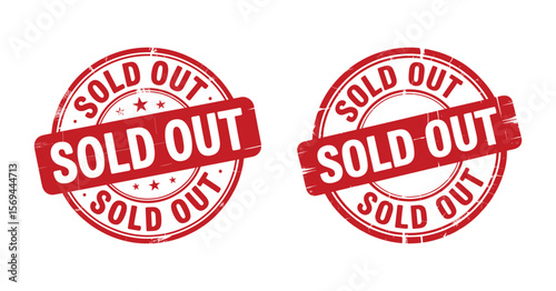 Sold Out Red Grunge Stamps - Unavailable Product Status