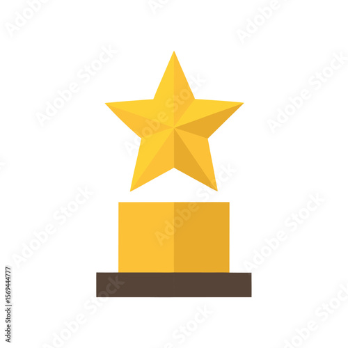 Golden Pedestal with Top Star
