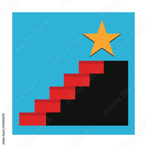 Stair Steps with Top Gold Star