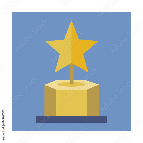 Sparkling Star on Display Pedestal