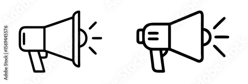 megaphone icon conveying  message of announcement and communication