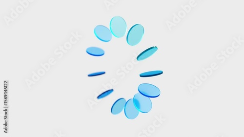 abstract virtual glass media carousel