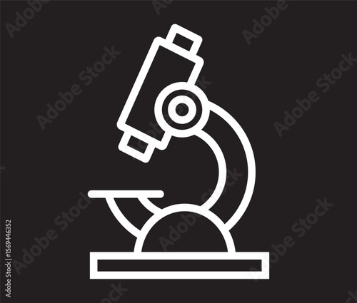 microscope icon line vector design. Microscope icons set. filled and line illustration