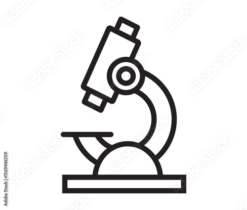 microscope icon line vector design. Microscope icons set. filled and line illustration