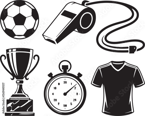 Soccer & Stopwatch Icon Collection

