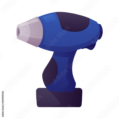 Screwdriver repair tool vector flat icon, carpenter worker drill equipment, electrical appliance, hardware tool