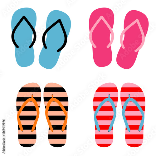 flip flops vector illustration