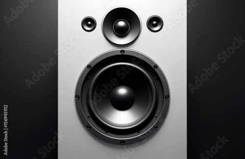 High-quality speaker with multiple drivers and sleek modern design for audio playback