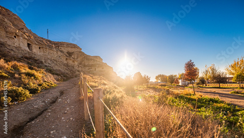 sunrise spain cave houses in navarre