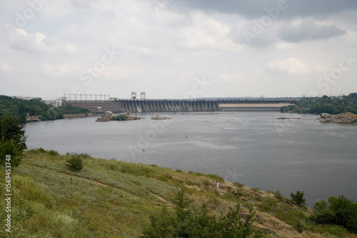 Wallpaper Mural Ukraine Zaporizhia region view of the Dnieper on a cloudy autumn day Torontodigital.ca