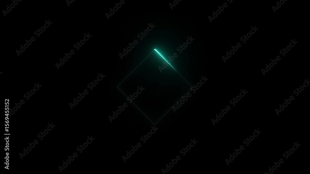 triangle glowing line border, alpha channel, seamless loop Neon triangle loading icon animation background HD 4k video