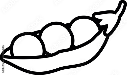 vector illustration of peas. peas Solid icon