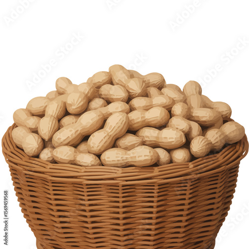 Peanuts in a Wicker Basket