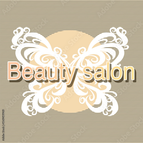 Beauty salon and spa advertising banner butterfly pattern vector image