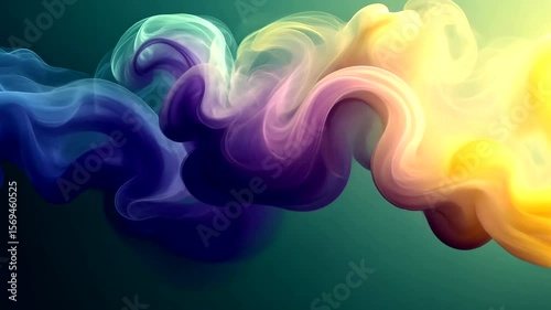 Abstract Gradient Smoke Effect Animation with Smooth Color Transitions and Depth