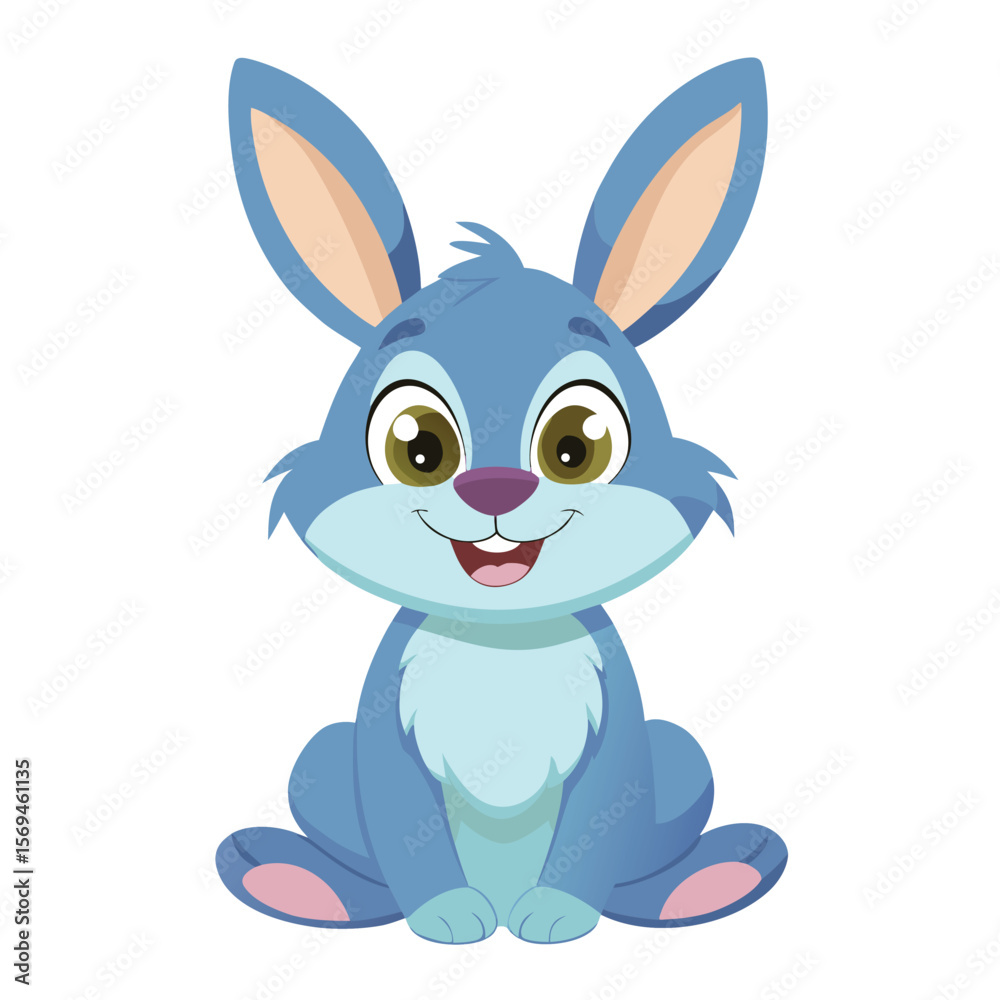 Obraz premium Cute Cartoon Bunny Vector, 