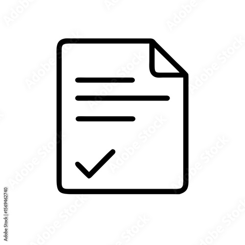 Editable Line Document Icons Set – File, Report, Checklist, Folder, Text, and Data Management Vector Symbols