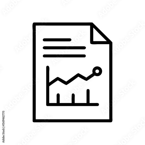 Editable Line Document Icons Set – File, Report, Checklist, Folder, Text, and Data Management Vector Symbols
