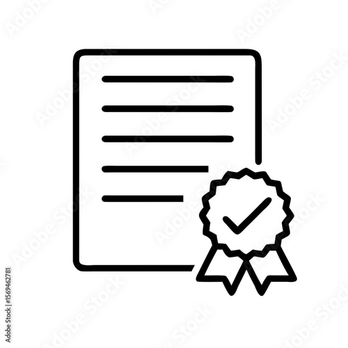 Editable Line Document Icons Set – File, Report, Checklist, Folder, Text, and Data Management Vector Symbols