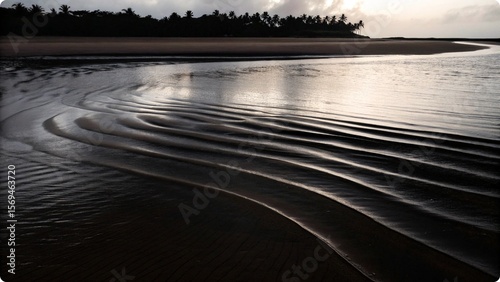 Gentle Waves on a Sandy Beach