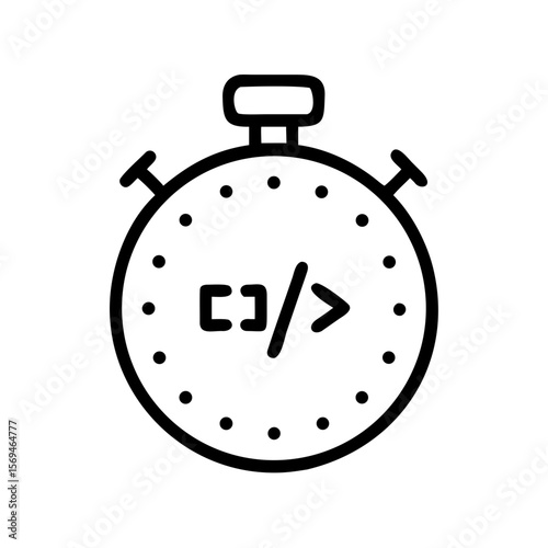 Web Development Editable Line Icons Set – Minimal Stroke Style Symbols for Coding, UI/UX, Responsive Design, API, and Software Tools