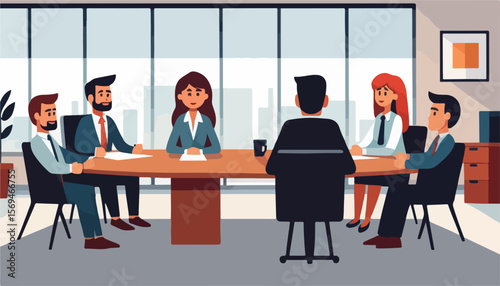 Corporate Leaders in a Professional Business Meeting