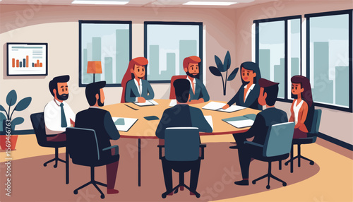 Boardroom Conference of Executives Planning Together
