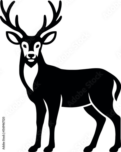 Deer vector silhouette design