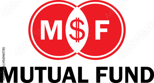 Interlocking "M" and "F" Circles with Dollar Sign for Mutual Fund