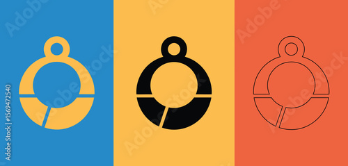 Three Variations of a Pie Chart Icon