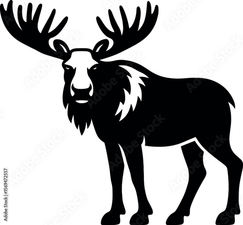 Moose vector silhouette design