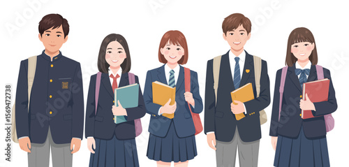 Group of Students in School Uniform
