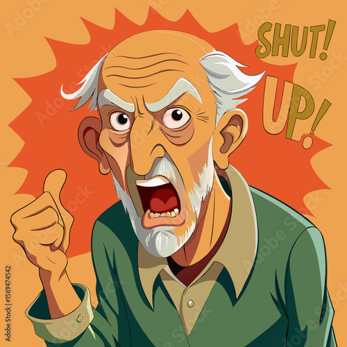 angry man shouting