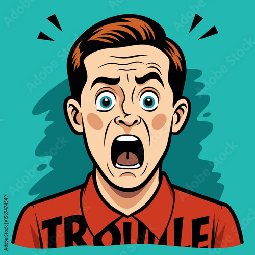 angry man shouting
