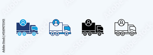 Logistician Icon Set Multiple Style Collection