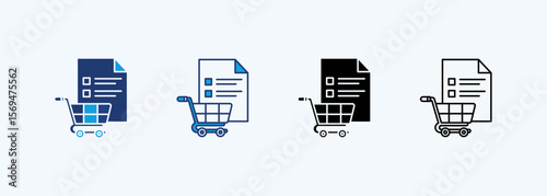 Ordering Icon Set Multiple Style Collection